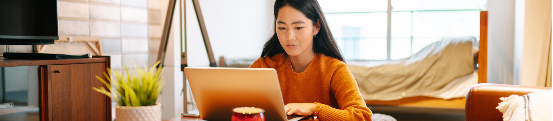 Woman Using Laptop - Main Banner